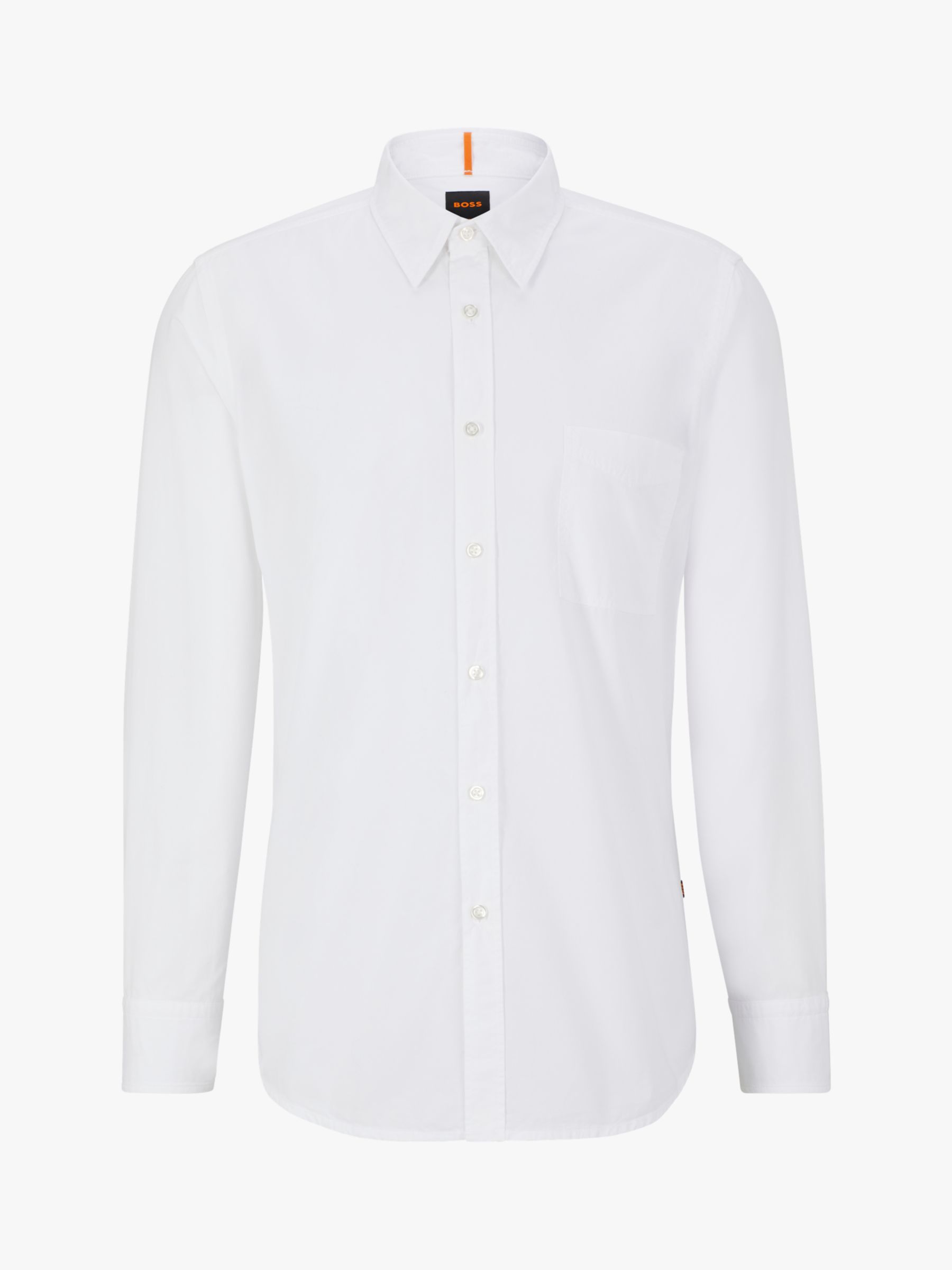 Hugo boss white 2024 shirt regular fit