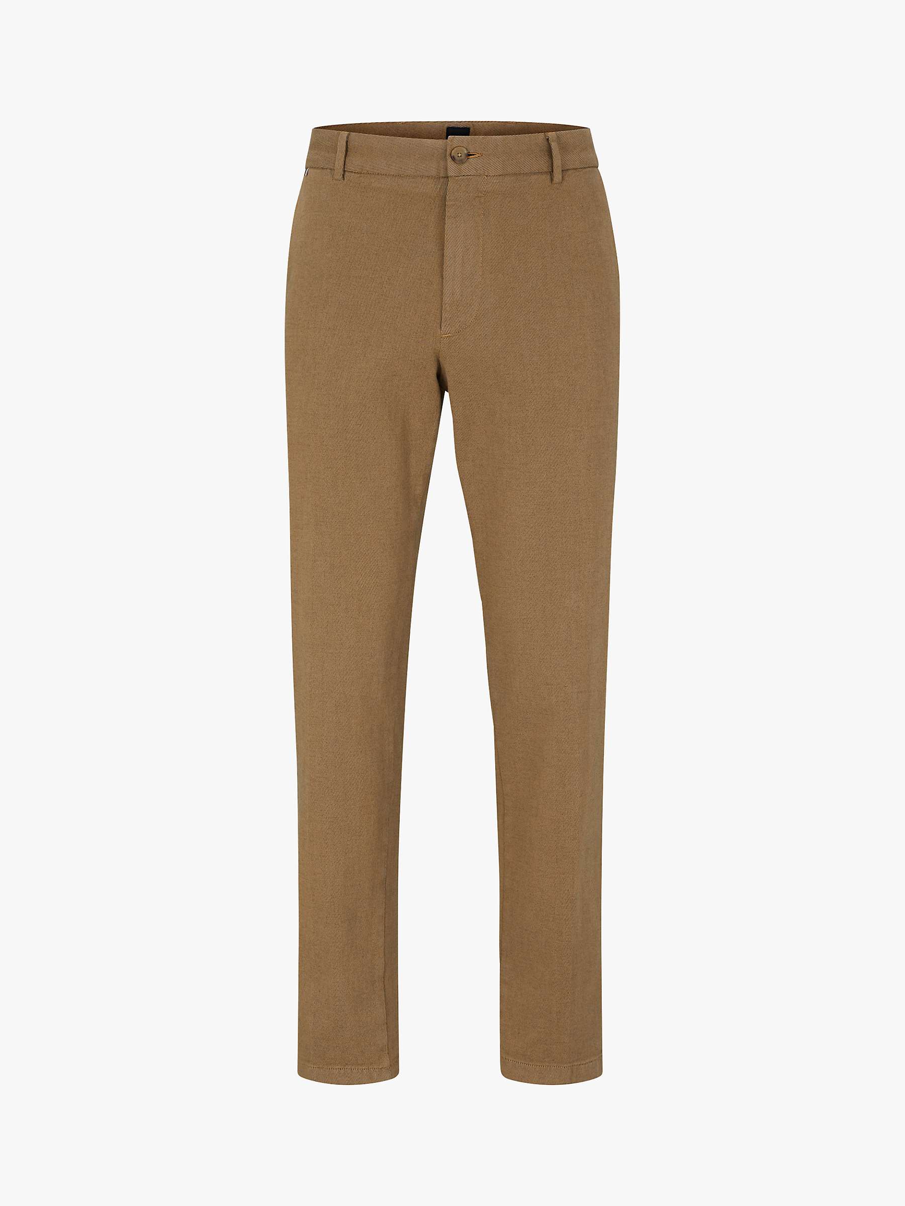 BOSS Two-Tone Stretch-Cotton Twill Regular Fit Chinos, Medium Beige at ...