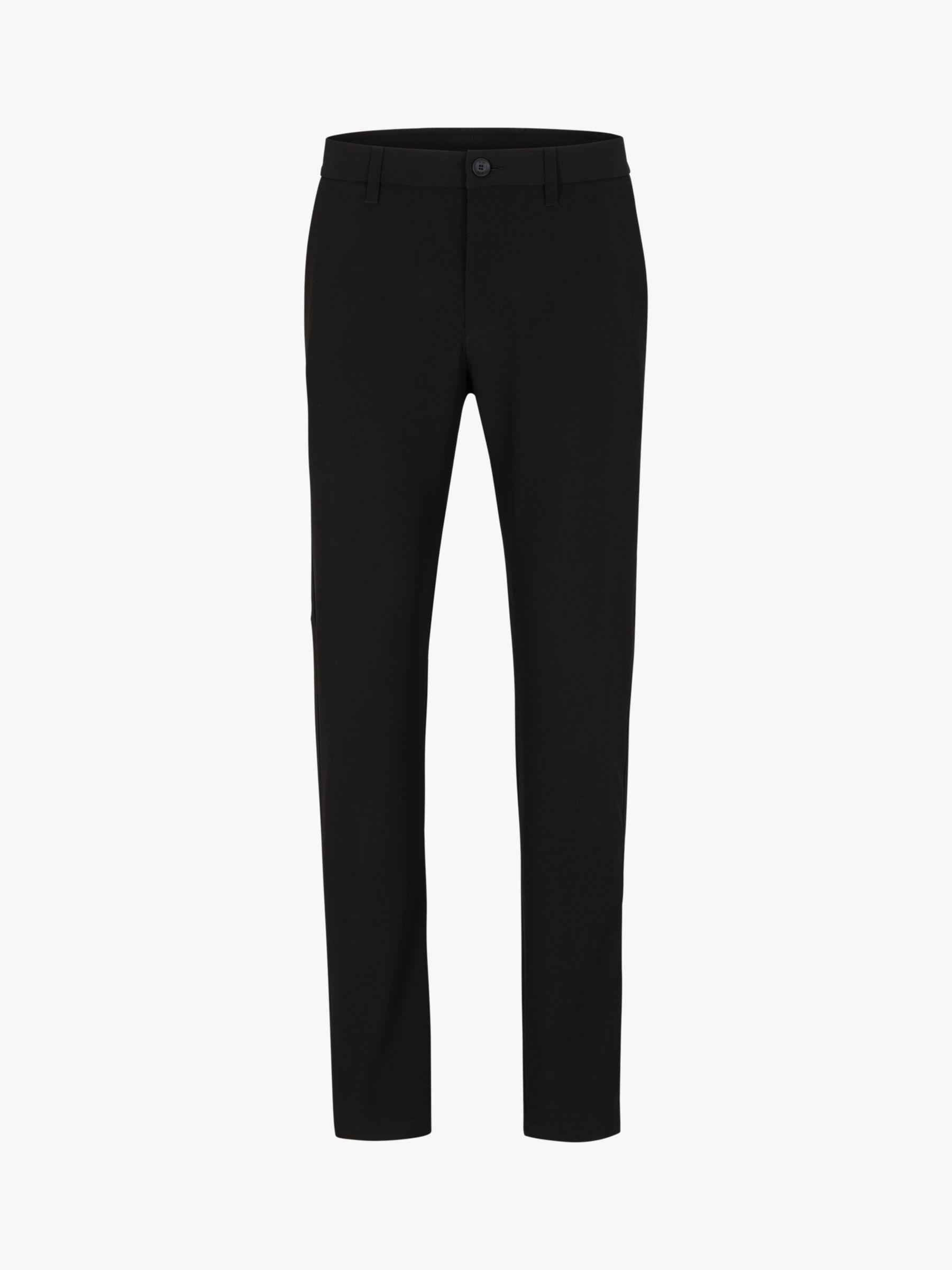 BOSS Commuter Slim Fit Trousers, Black at John Lewis & Partners