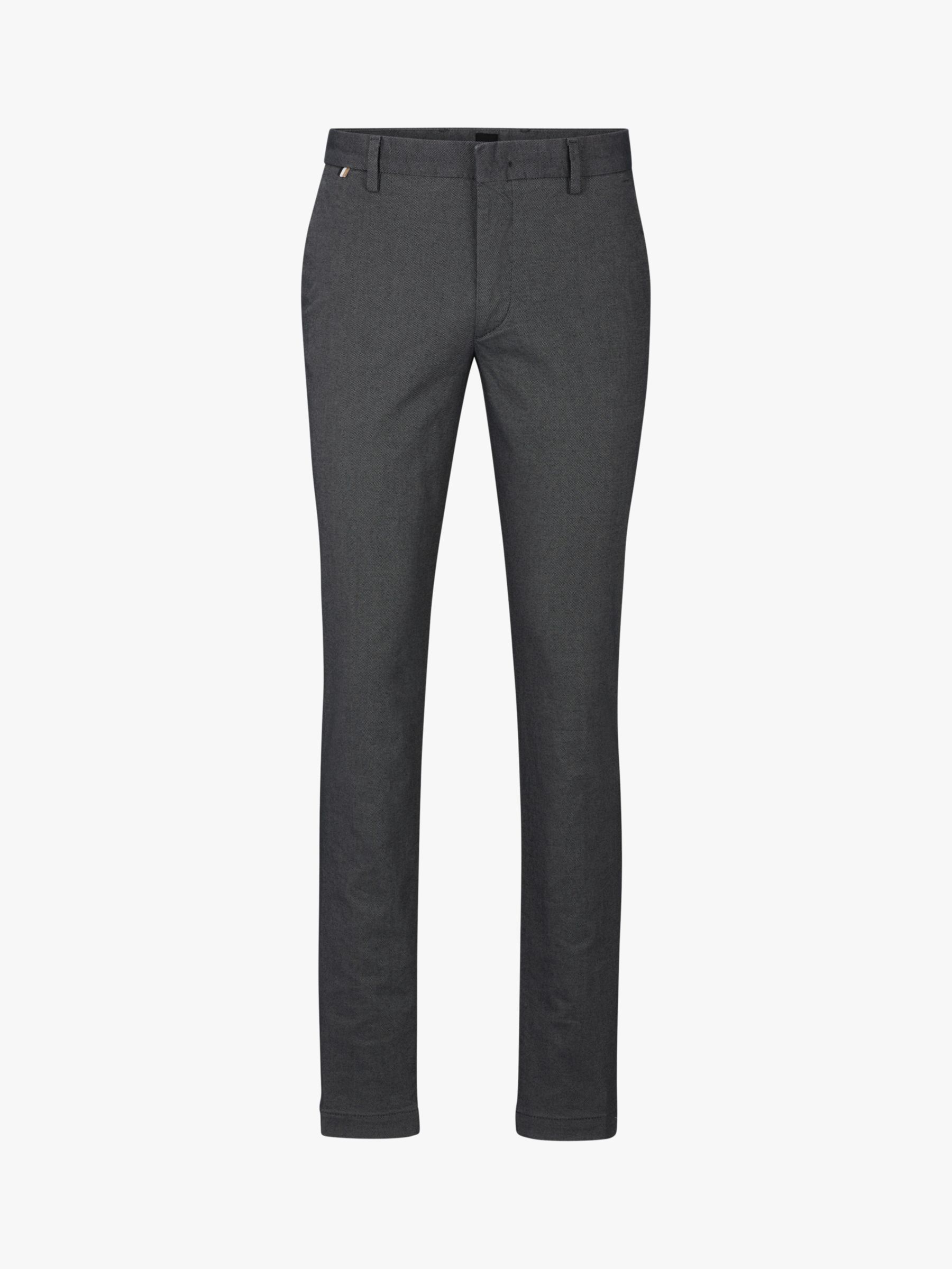 BOSS Kaito Slim Fit Trousers, Silver at John Lewis & Partners