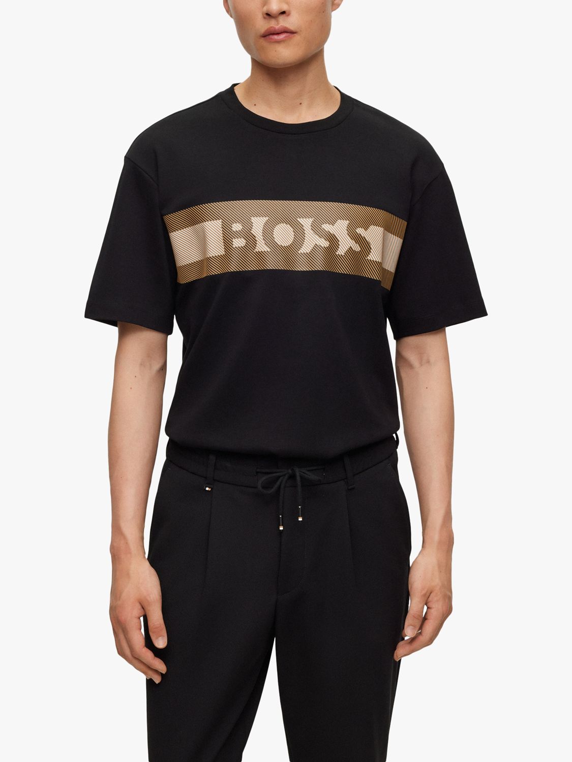 BOSS Tessin Luxury Heavy Cotton T-Shirt, Black, XL