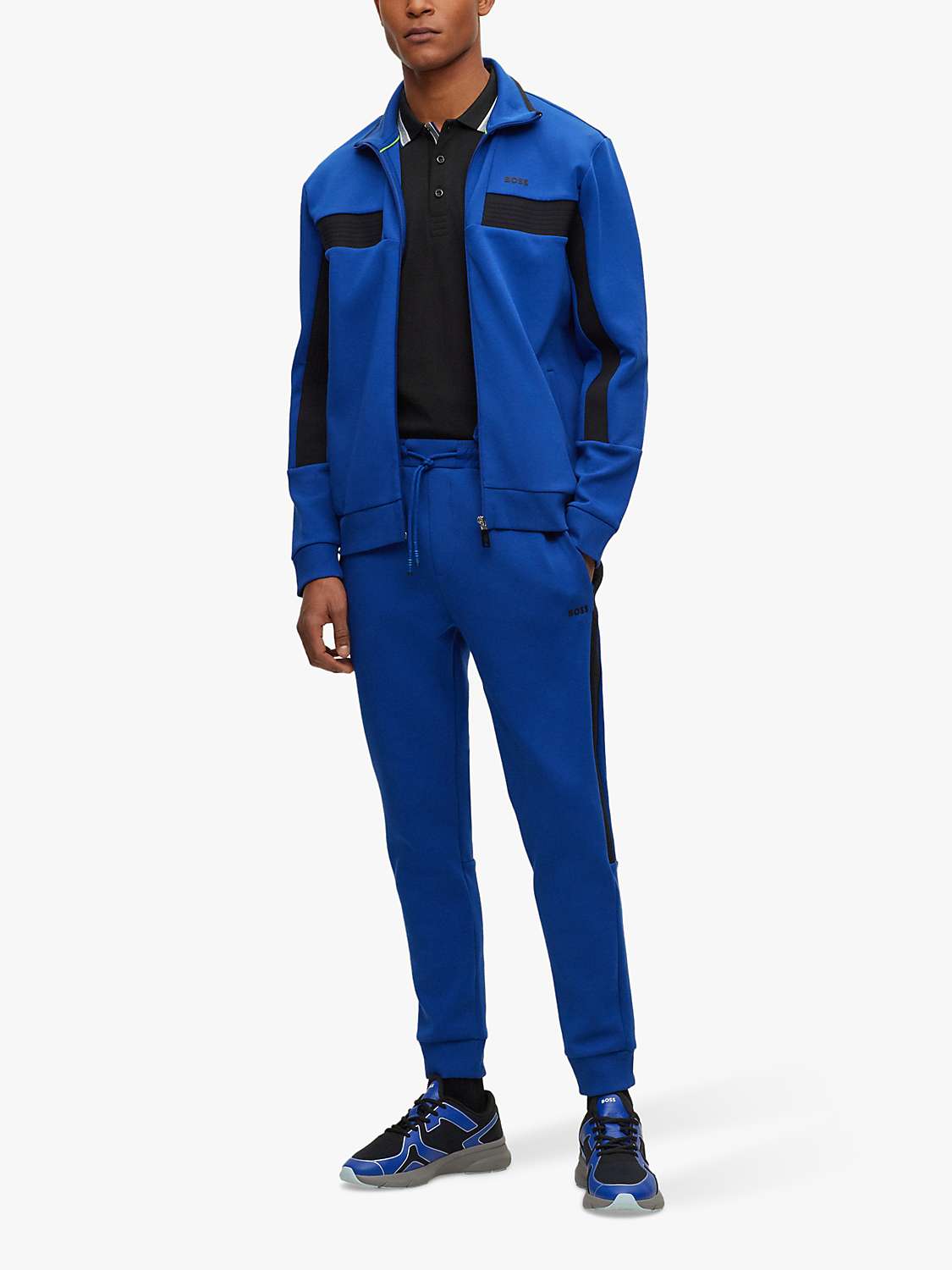 Buy BOSS Skaz Logo Embroidered Track Top, Bright Blue Online at johnlewis.com