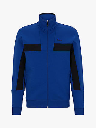 BOSS Skaz Logo Embroidered Track Top, Bright Blue