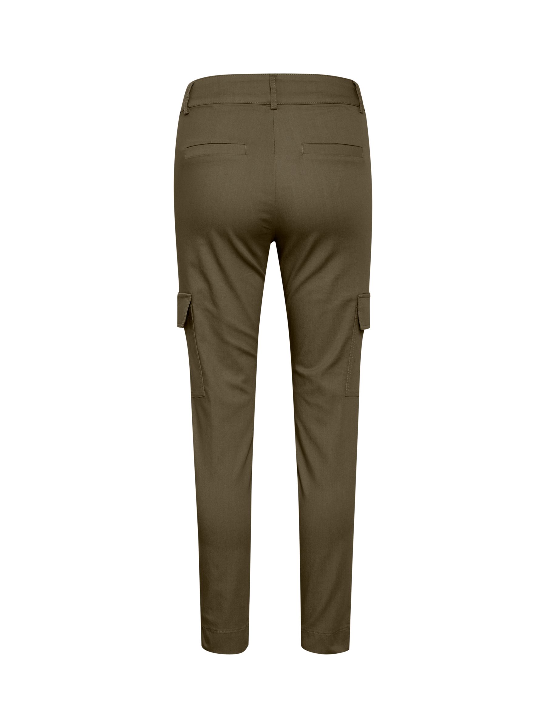 KAFFE Lea Cargo Trousers, Grape Leaf at John Lewis & Partners