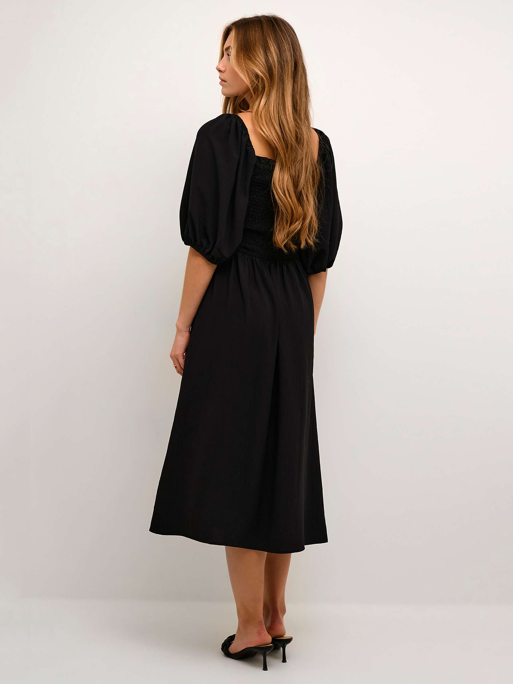 Buy KAFFE Beth Midi Dress, Black Online at johnlewis.com