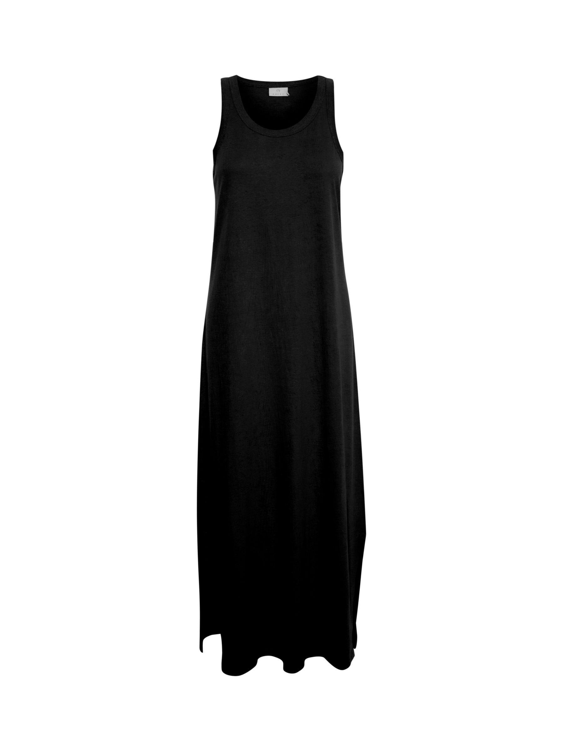 KAFFE Ditte Jersey Sleeveless Maxi Dress, Deep Black, XS