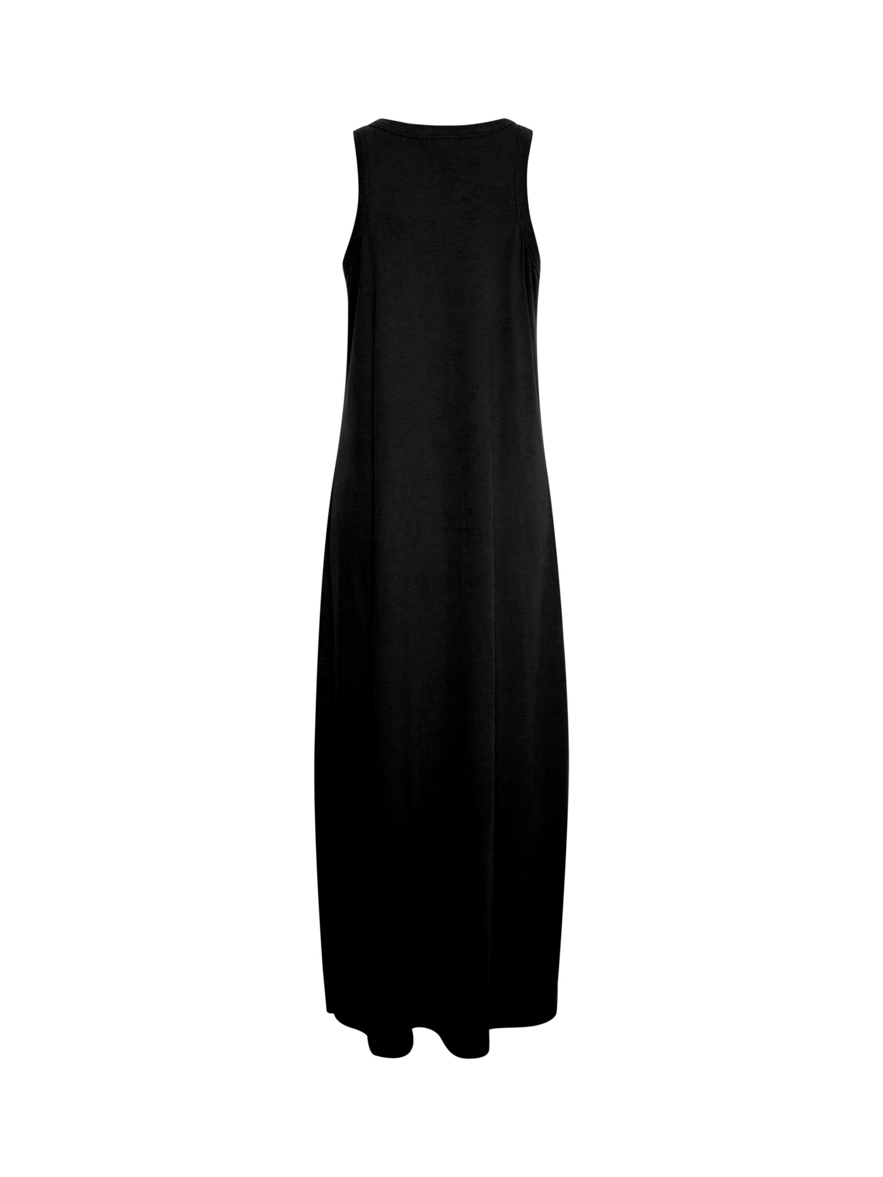KAFFE Ditte Jersey Sleeveless Maxi Dress, Deep Black, XS