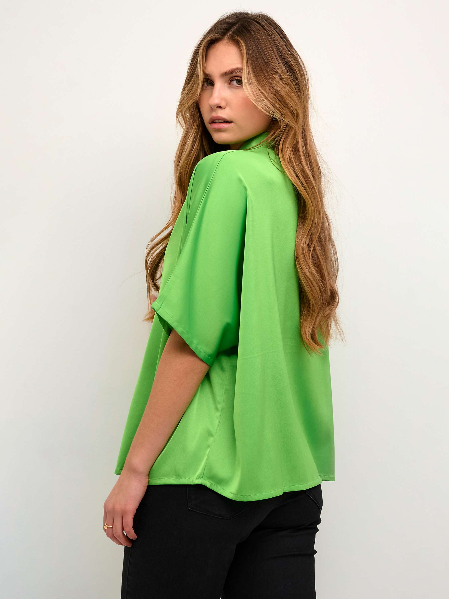 Buy KAFFE Sasmina Shirt, Poison Green Online at johnlewis.com