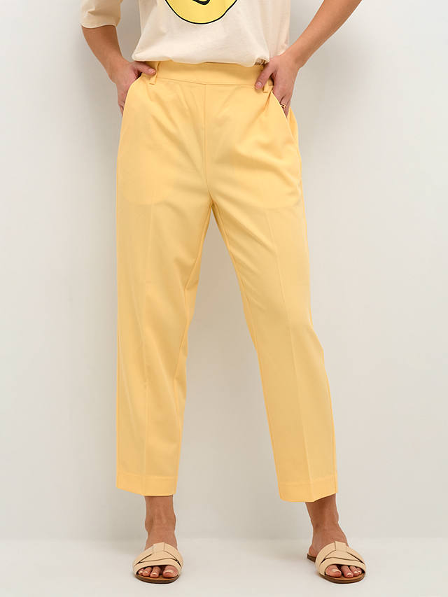 KAFFE Sakura Cropped Trousers, Yellow