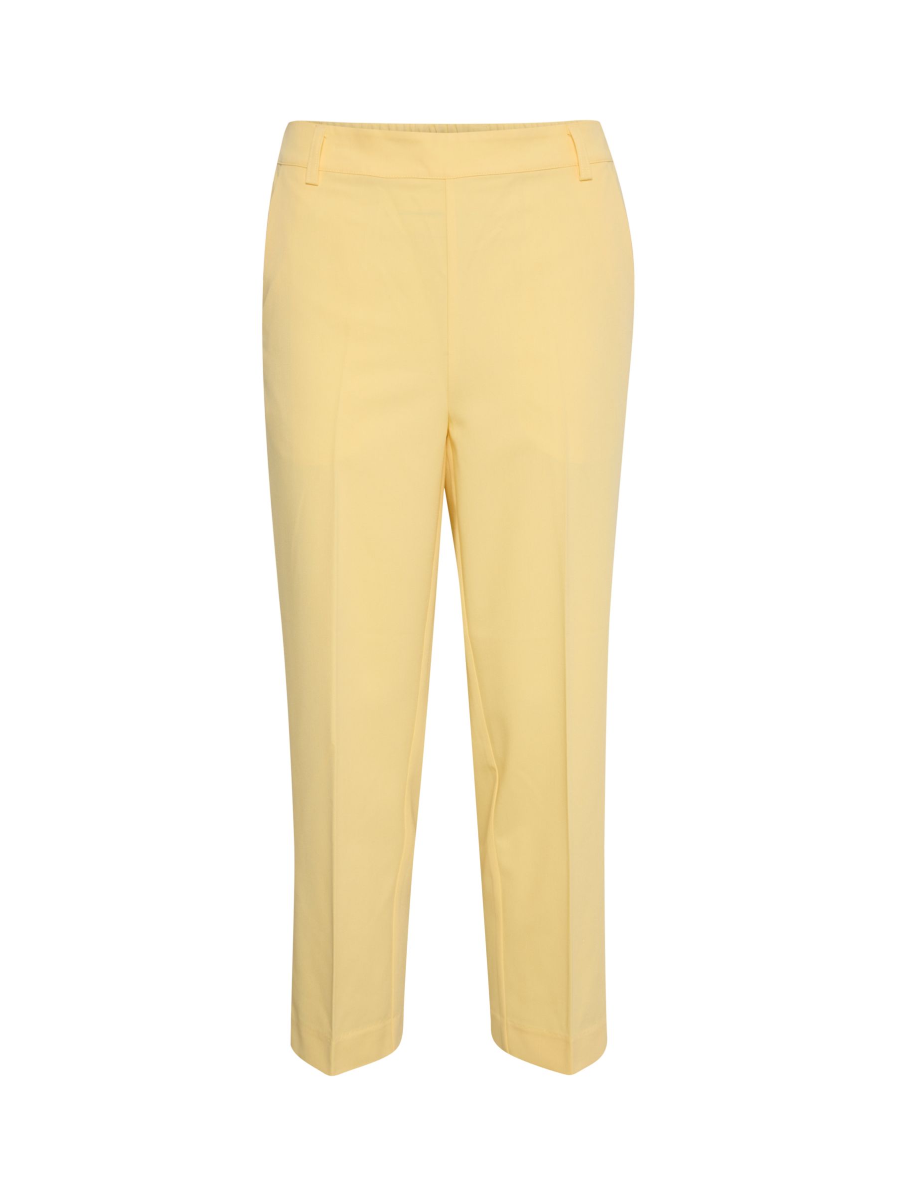 Buy KAFFE Sakura Cropped Trousers, Yellow Online at johnlewis.com