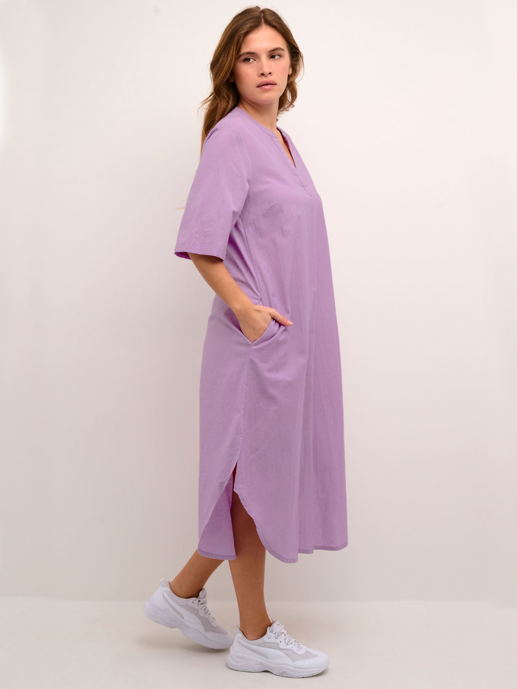 Buy KAFFE Majse Cotton Linen Blend Kaftan Dress Online at johnlewis.com