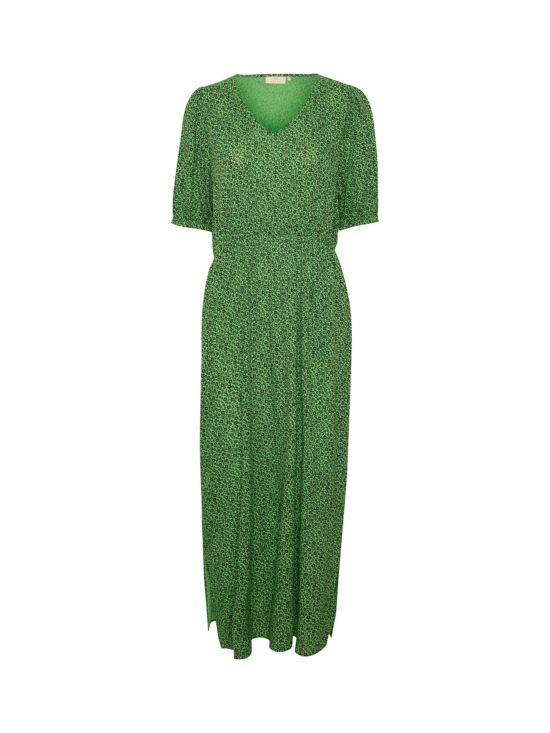 Buy KAFFE Isolde Short Sleeve Ditsy Maxi Dress, Green Online at johnlewis.com