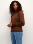 KAFFE Fenia Knit Plain Jumper, Soft Silt, Soft Silt