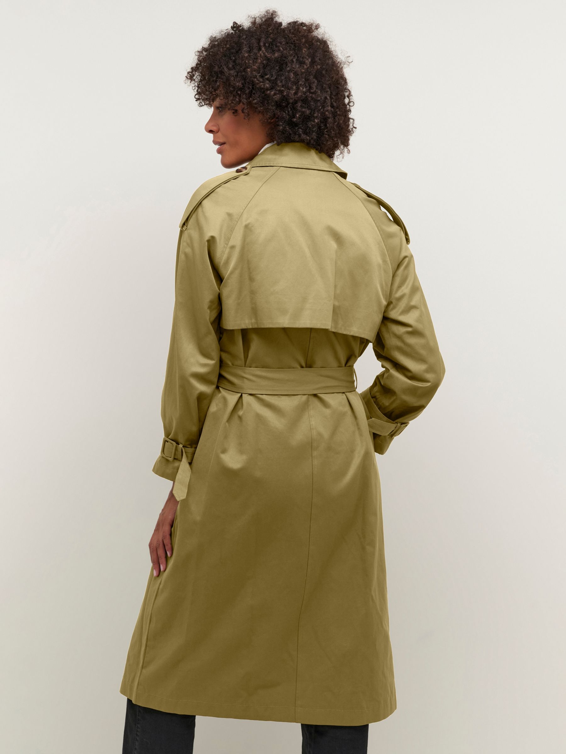 KAFFE Lena Trench Coat, Lizard at John Lewis & Partners