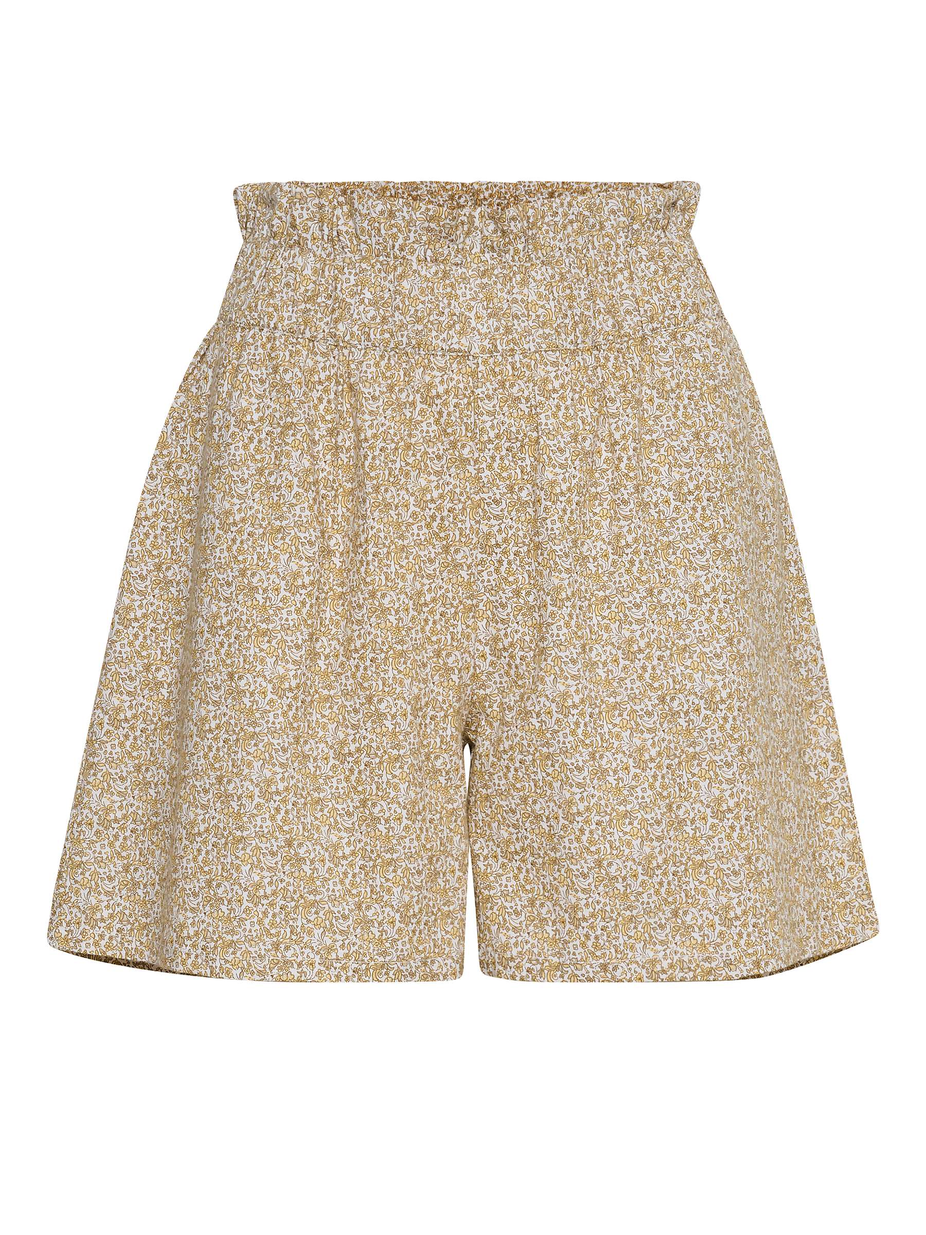 Buy KAFFE Miam Loose Elastic Waist Shorts, Yellow Online at johnlewis.com