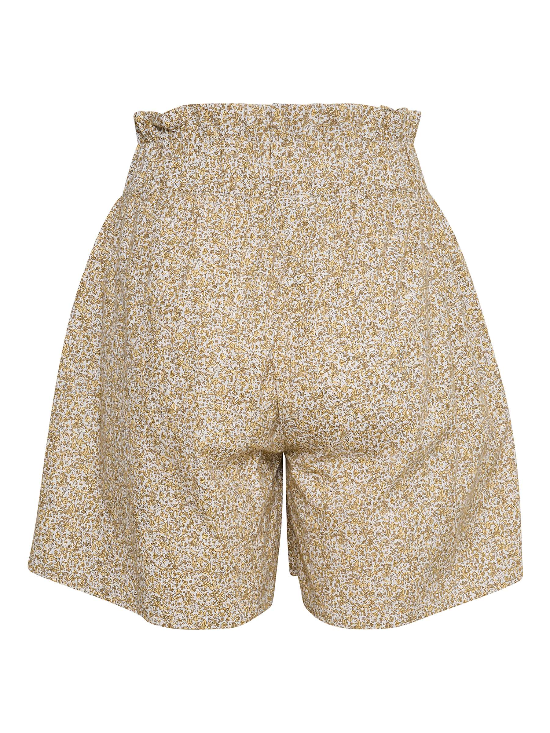 Buy KAFFE Miam Loose Elastic Waist Shorts, Yellow Online at johnlewis.com