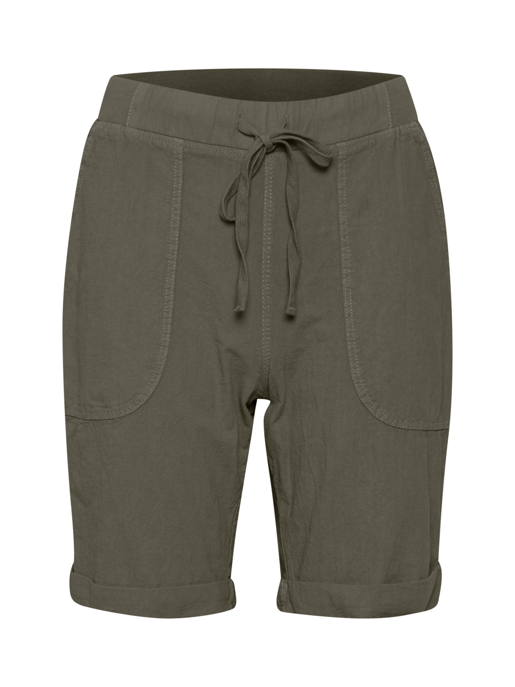 Buy KAFFE Naya Elasticated Shorts, Khaki Online at johnlewis.com