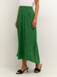 KAFFE Isolde Floral Midi Skirt, Poison Green