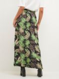 KAFFE Lulu Skirt, Green/Black/Violet