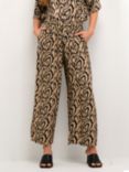 Kaffe Criti Abstract Print Trousers, Sand/Black