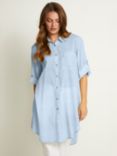 KAFFE Vivian 3/4 Sleeve Shirt Dress, Blue, Blue