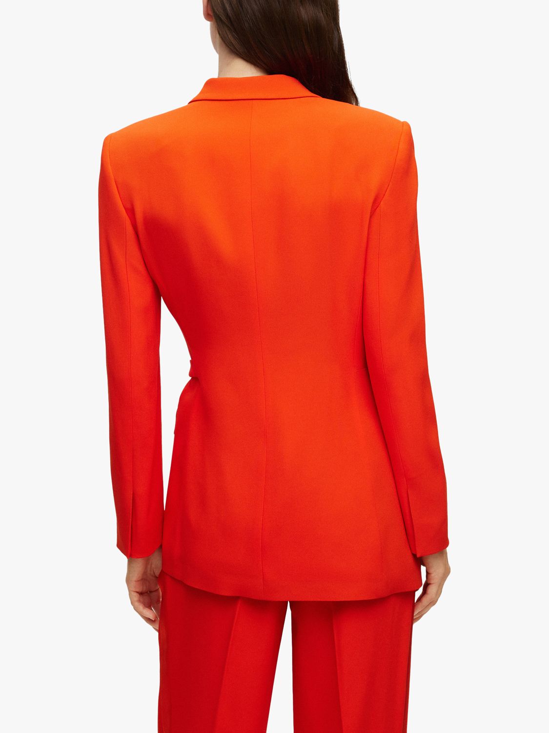 HUGO BOSS Jawana Wrap Blazer, Bright Orange at John Lewis & Partners