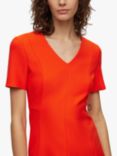 HUGO BOSS Damaisa V-Neck Mini Dress, Bright Orange