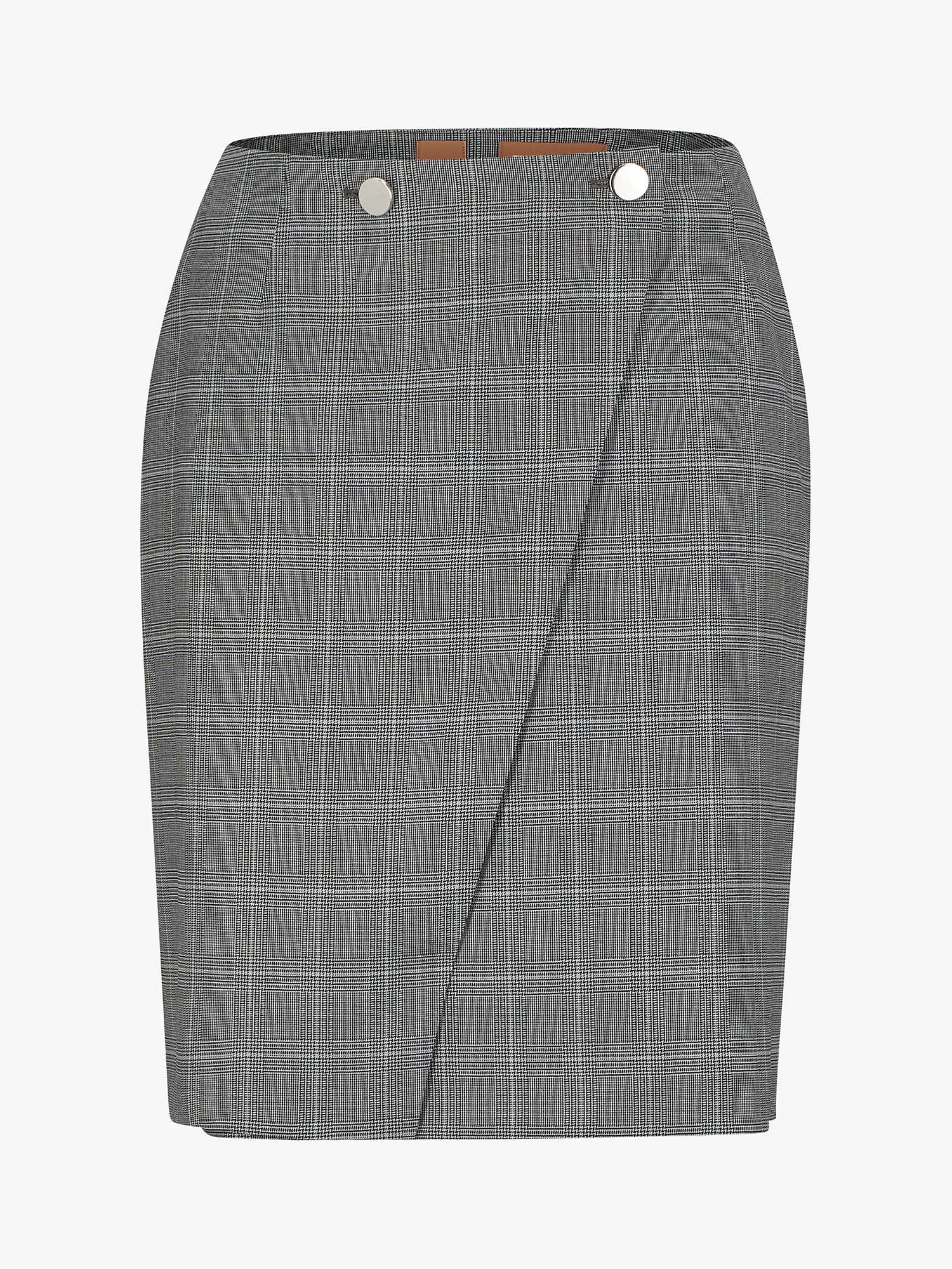 Buy HUGO BOSS Vanata Wool Check Skirt, Grey Online at johnlewis.com