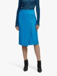 HUGO BOSS Vemboka Knee Length Skirt, Bright Blue