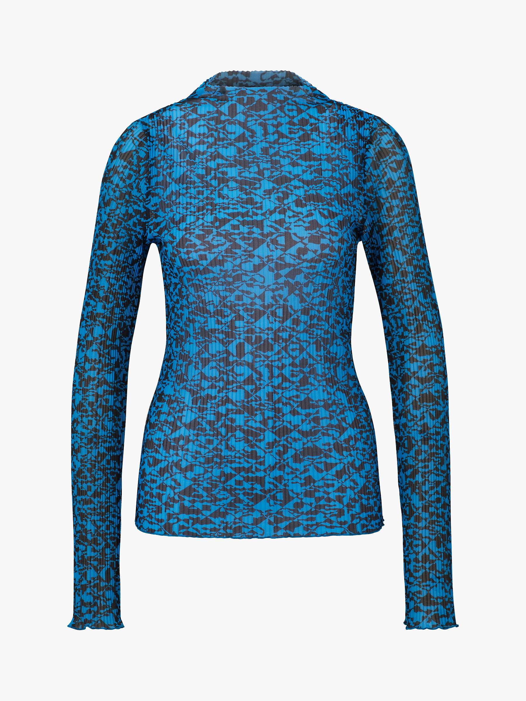 Buy HUGO BOSS Esami Abstract Plisse Top, Open Miscellaneous Online at johnlewis.com