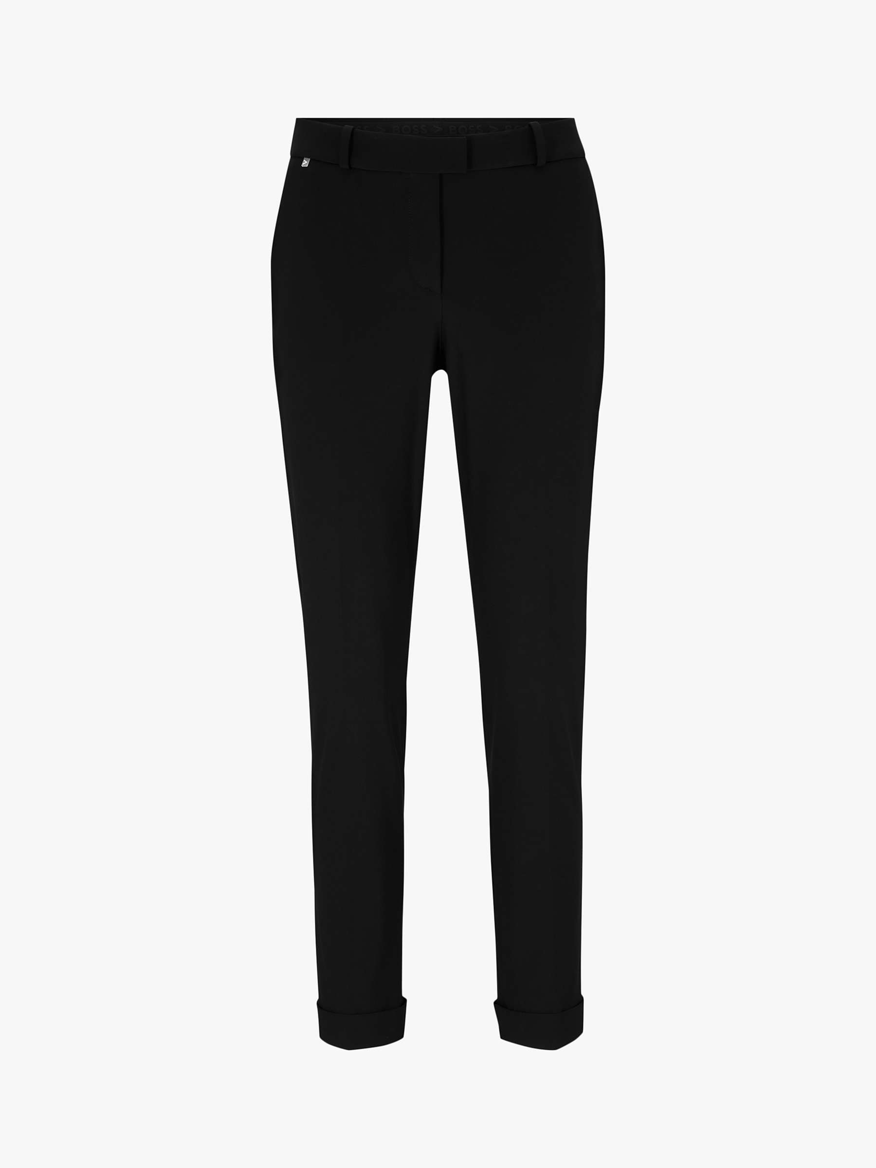 Buy HUGO BOSS Tobaluka Plain Tailored Trousers, Black Online at johnlewis.com