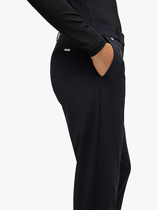 HUGO BOSS Tobaluka Plain Tailored Trousers, Black