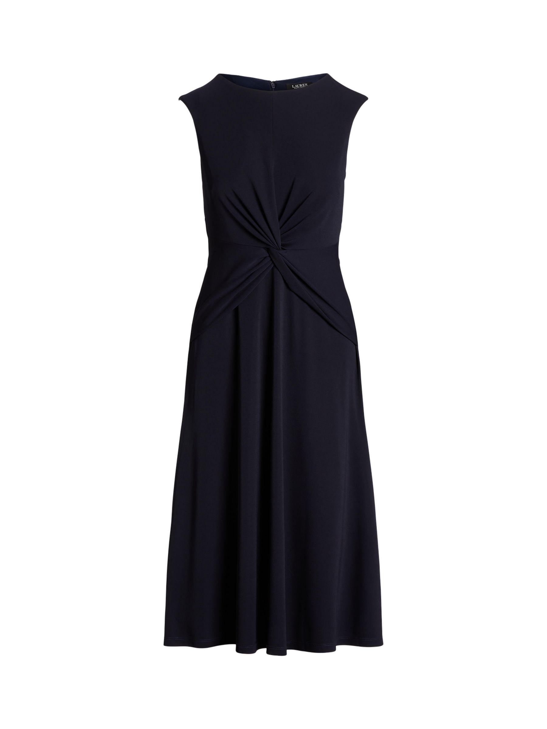 Buy Lauren Ralph Lauren Tessanne Twist Front Jersey Dress, Lighthouse Navy Online at johnlewis.com