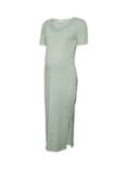 Mamalicious Bodycon Jersey Maternity Midi Dress, Smoke Green