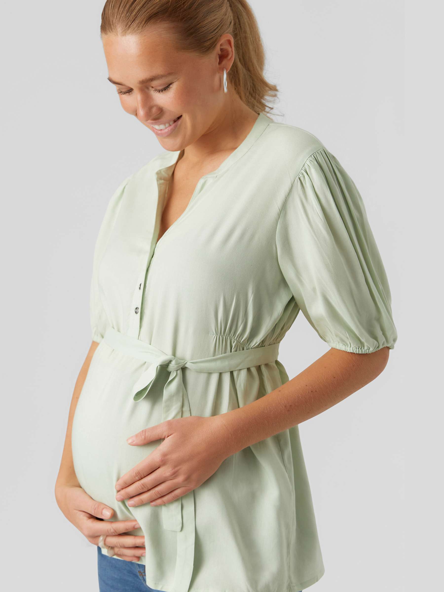 Buy Mamalicious Mercy Lia Maternity Top, Smoke Green Online at johnlewis.com