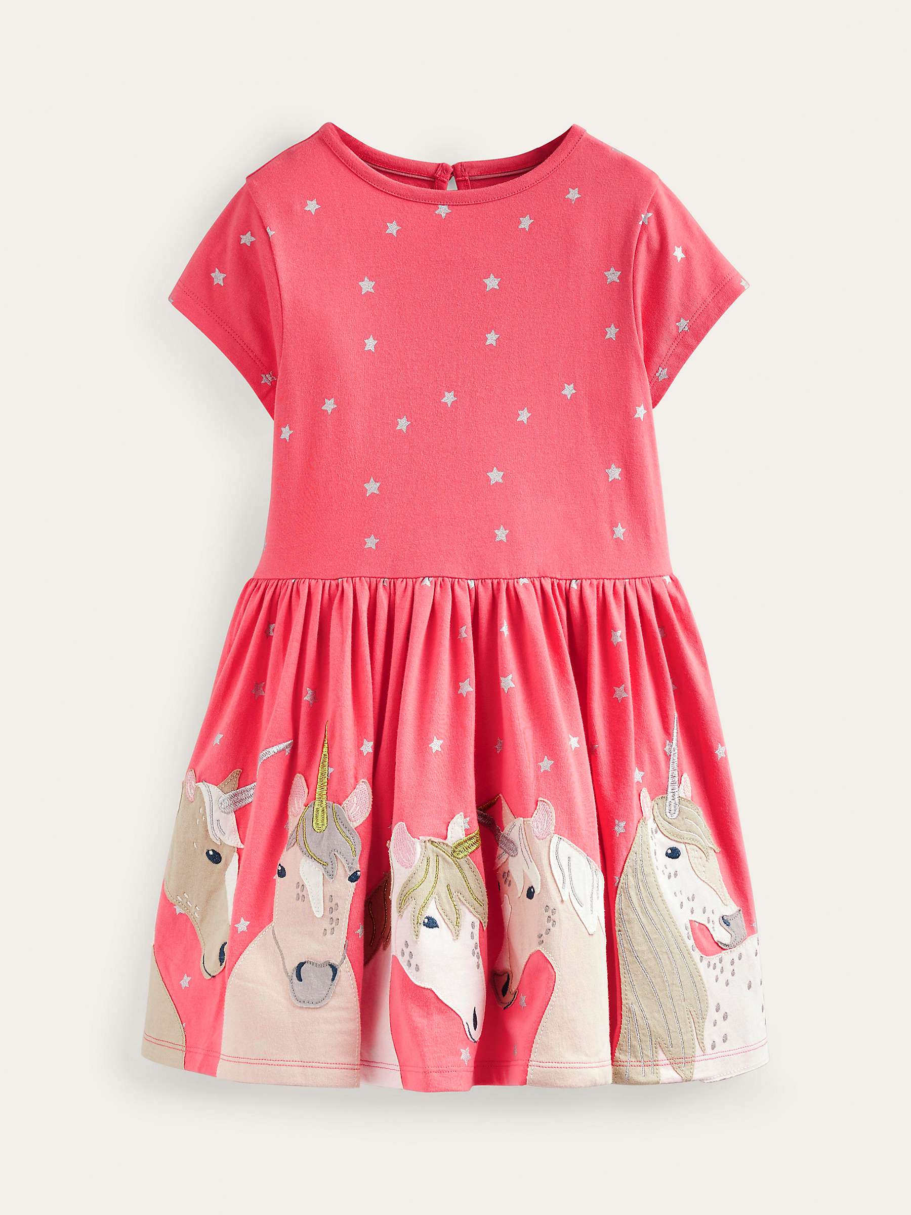 Buy Mini Boden Kids' Unicorn Jersey Dress, Multi Online at johnlewis.com