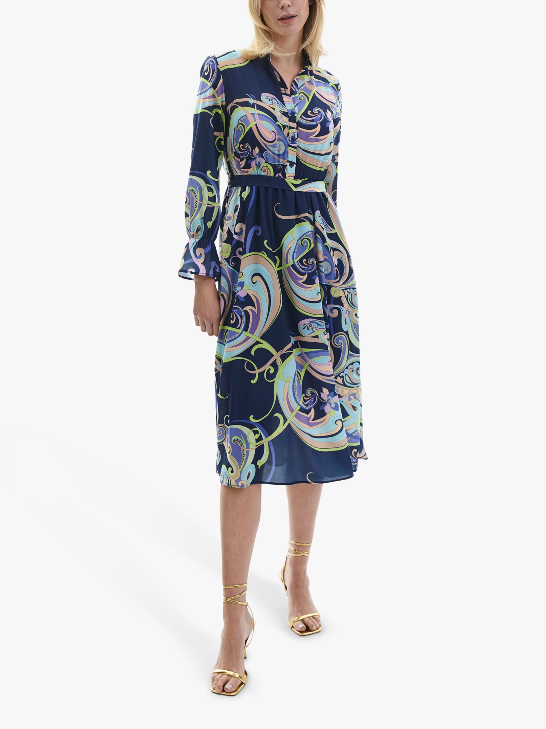 James Lakeland Print Midi Dress, Blue at John Lewis & Partners