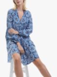 James Lakeland Paisley Print Mini Dress, Blue, Blue