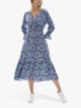 James Lakeland Tiered Midi Dress, Blue