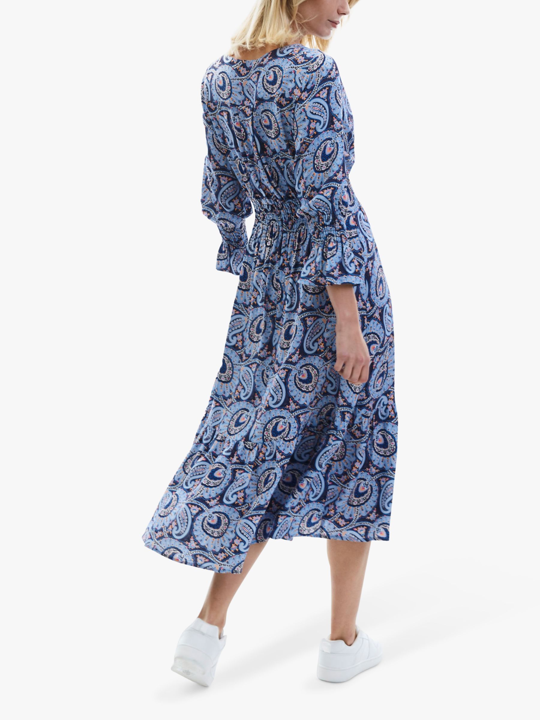 James Lakeland Tiered Midi Dress, Blue at John Lewis & Partners