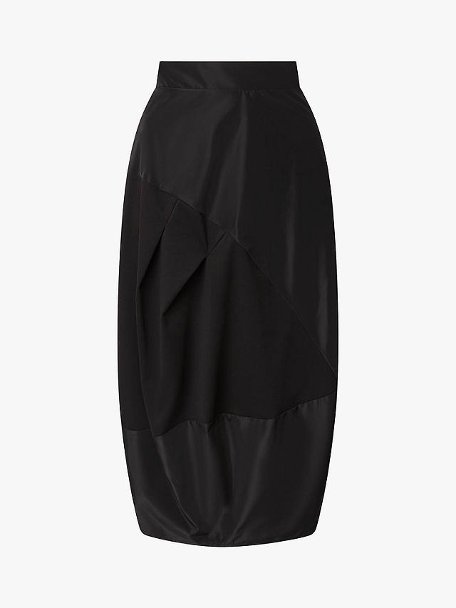 James Lakeland Balloon Detail Midi Skirt, Black