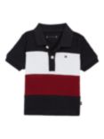 Tommy Hilfiger Baby Colour Block Polo Shirt, Desert Sky