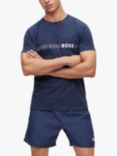 BOSS Slim Fit Reapeating Logo T-Shirt, Navy