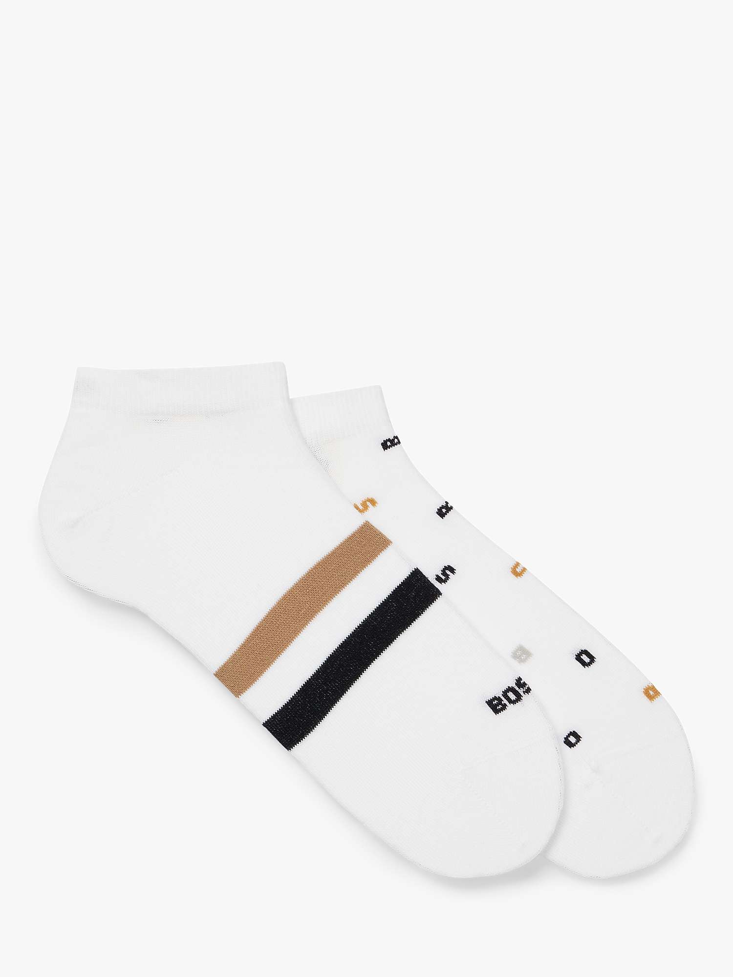 BOSS As Logo Trainer Socks, White at John Lewis & Partners