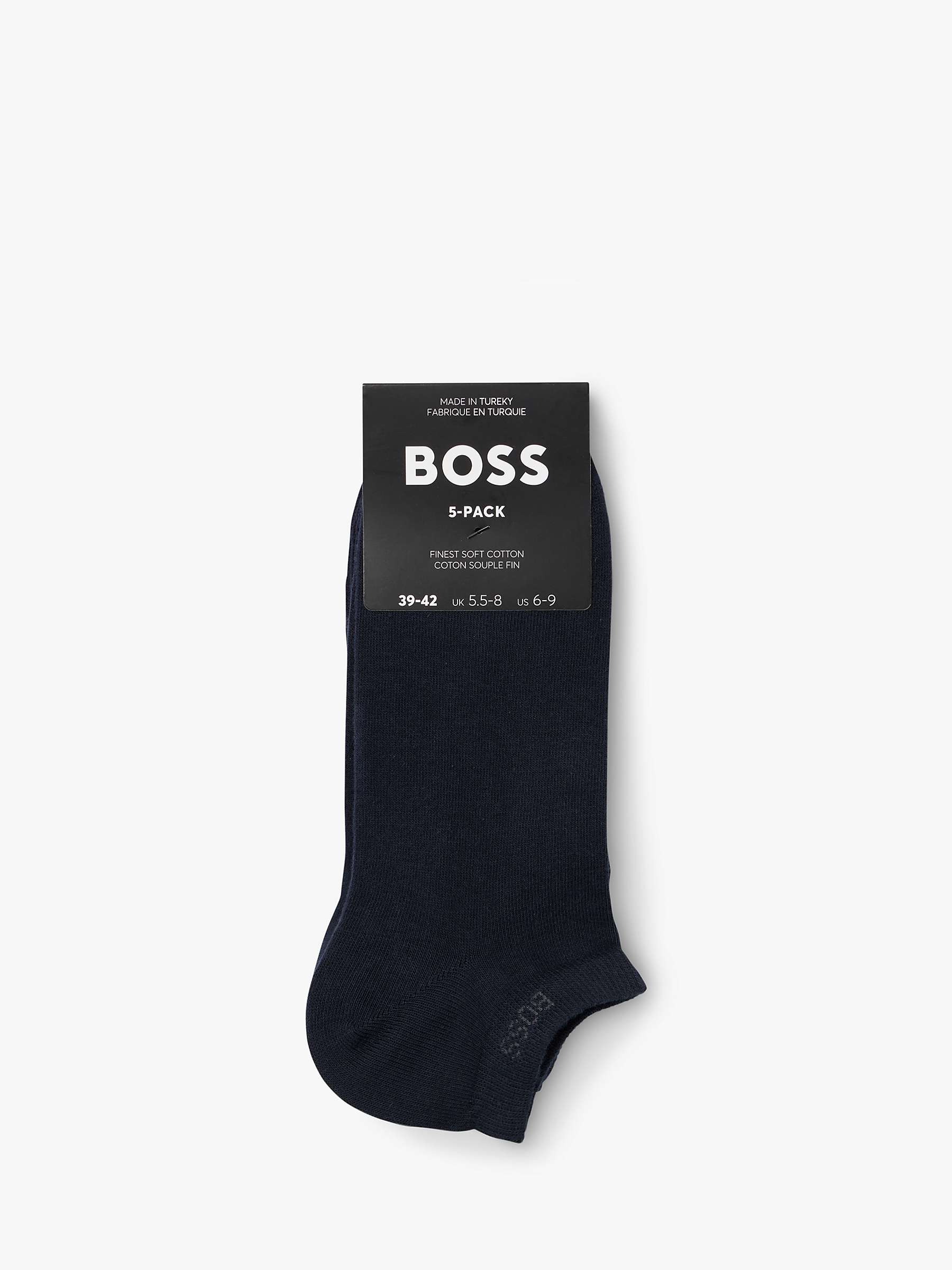 Buy BOSS Logo Trainer Socks, Pack of 5 Online at johnlewis.com