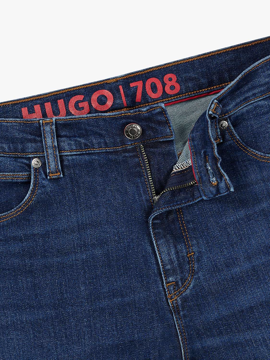 Buy HUGO Comfort Stretch Slim Jeans, Dark Blue Online at johnlewis.com