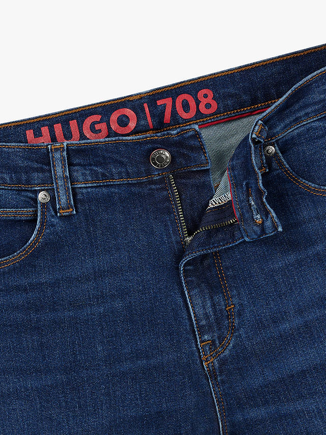 HUGO Comfort Stretch Slim Jeans, Dark Blue