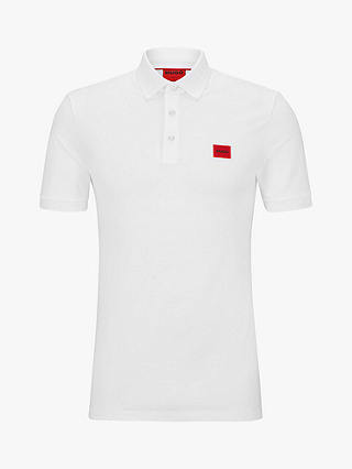 HUGO Dereso Slim Fit Polo Shirt, White