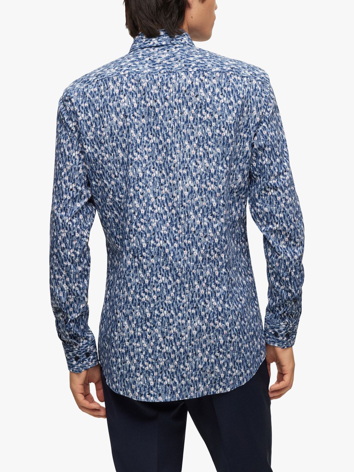 HUGO Kenno Popeline Business Shirt, Blue/Multi