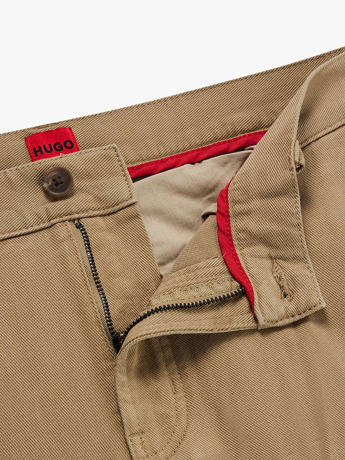 HUGO Classic Chino Trousers, Brown at John Lewis & Partners